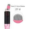 30PCS Nano Microblading Needles 0.15MM Pink Nano Fine Blade Tattoo Eyebrow Blades Microblade Embroidery Needles for 3D Eyebrow Semi Permanent Makeup (0.15mm 21U) view 4