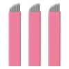 30PCS Nano Microblading Needles 0.15MM Pink Nano Fine Blade Tattoo Eyebrow Blades Microblade Embroidery Needles for 3D Eyebrow Semi Permanent Makeup (0.15mm 18Pins) view 1