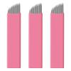 30PCS Nano Microblading Needles 0.15MM Pink Nano Fine Blade Tattoo Eyebrow Blades Microblade Embroidery Needles for 3D Eyebrow Semi Permanent Makeup (0.15mm 21Pins) view 1