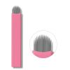 30PCS Nano Microblading Needles 0.15MM Pink Nano Fine Blade Tattoo Eyebrow Blades Microblade Embroidery Needles for 3D Eyebrow Semi Permanent Makeup (0.15mm 14U) view 1