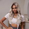 13 * 4 Lace Front Wavy Synthetic Wigs Brown Blonde Daily Cosplay Wigs For Black White Women BL66011-1 150%#1 PC view 2