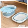 POPETPOP Practical Creative Footbath Foldable Household Foot Soak Basin Foot Massage Wash Basin for Boys and Girls view 4