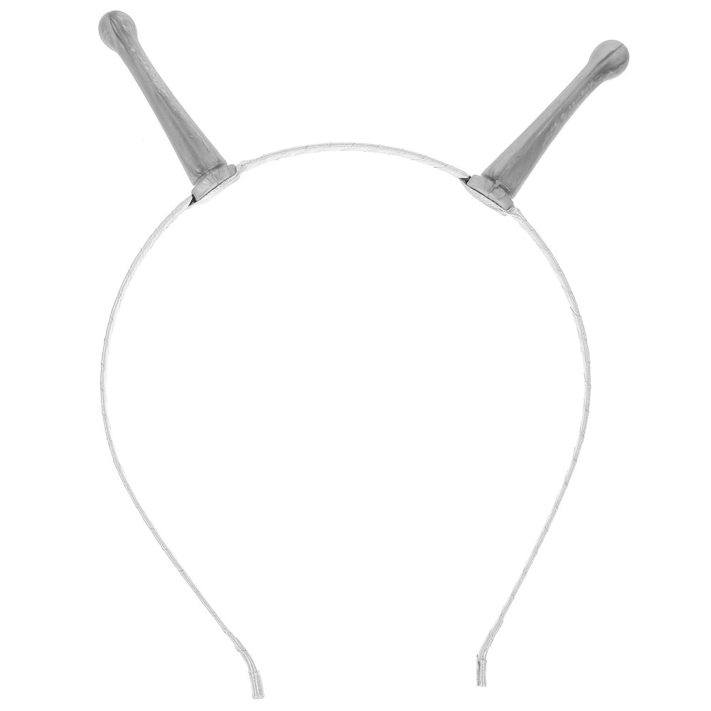 HOMSFOU Alien Headband, Creative Space Themed Headband with Glowing Antenna, Perfect Accessory for Halloween, Cosplay, Parties, Stage Performances for Women and Kids, Grey