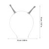 HOMSFOU Alien Headband, Creative Space Themed Headband with Glowing Antenna, Perfect Accessory for Halloween, Cosplay, Parties, Stage Performances for Women and Kids, Grey view 2