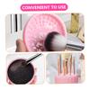 Abaodam Cosmetic Brush Cleaner Box Dual-use Makeup Tool Silicone Cleaning Pad for Brushes Sponges Easy Use Makeup Tool Cleaning view 4