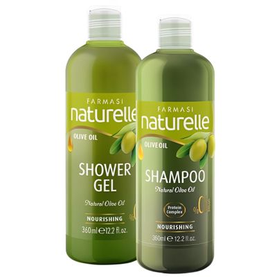 Farmasi Olive Orchard Care Set: Olive Oil-Enriched Shampoo & Shower Gel