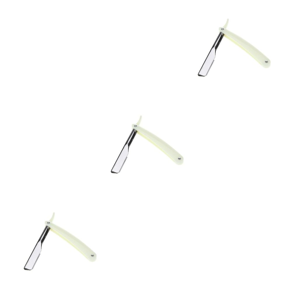 FOMIYES 6 Pcs Barber Shop Salon Use Vintage Metal Razor Manual Shaving Tool for Men Easy to Open Guard