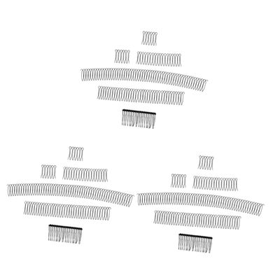 FOMIYES 15 Pcs Invisible Comb Side Barrettes for Girls Bobby Pin Holder Bracket Hair Metal Miss, 28x3cmx3pcs, Blackx3pcs