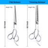 10 pcs Professional Hair Cutting Scissors Sets Hairdressing Scissors Multifunction Salon Thinning Scissors Straight Shears Tools Gifts with Comb Cape view 2
