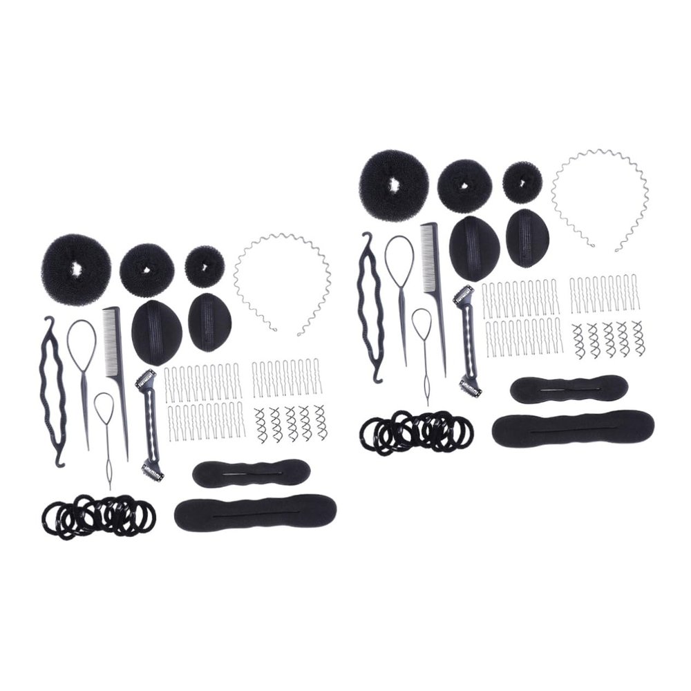 FOMIYES 2pcs Hair Styling Kit for Women Spiral Hair Clip and Sponge Bun Accessories for Easy Updos and Curls for Salon and Home Use
