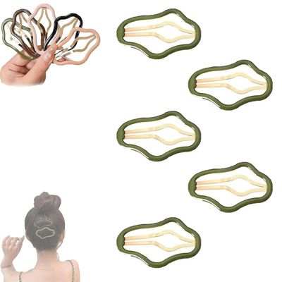 10pcs Metal Hollow Out Hair Barrettes, Cloud-shaped Hollow Clip, Cutout Snap Broken Hair Clips, Cloud Shaped Hollow Clip, Cloud Shaped Non Slip Hairpin, Minimalist Hair Clip (Color : D)