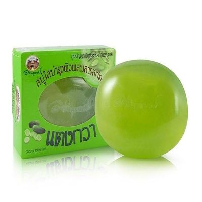 Abhaibhubejhr Clear skin care soap mixed with cucumber extract.