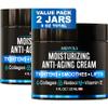 (2 Pack) Mens Face Moisturizer Cream - Anti Aging & Wrinkle for Men with Collagen, Retinol, Vitamins E, Jojoba Oil - Face Lotion - Age Facial Skin Care - Eye Wrinkle - 8 oz Total view 1