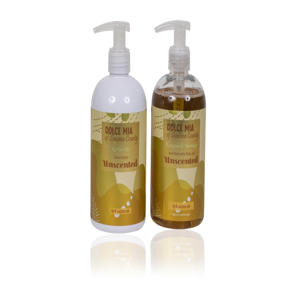Dolce Mia | Unscented Flight of Fancy | Lotion, Liquid | Organic Botanicals | Hypoalergenic | Vegan + Cruelty Free