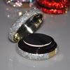 Daofaith Bling Diamond Makeup Powder Empty Container, Cushion Foundation Case with Round Mirror, Air Cushion Puff Case, Foundation BB Cream Box -Red view 2