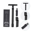 FOMIYES 3 Sets Manual Shaver Edge Razor Blades Shaver Metal Razor Manual Shaving Cutter Old Type Razor Manscape Trimmer for Men Reusable Razor Hair Razor Beard Double Sided Abs Double Edge, Black view 3
