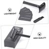 FOMIYES 3 Sets Manual Shaver Edge Razor Blades Shaver Metal Razor Manual Shaving Cutter Old Type Razor Manscape Trimmer for Men Reusable Razor Hair Razor Beard Double Sided Abs Double Edge, Black view 4