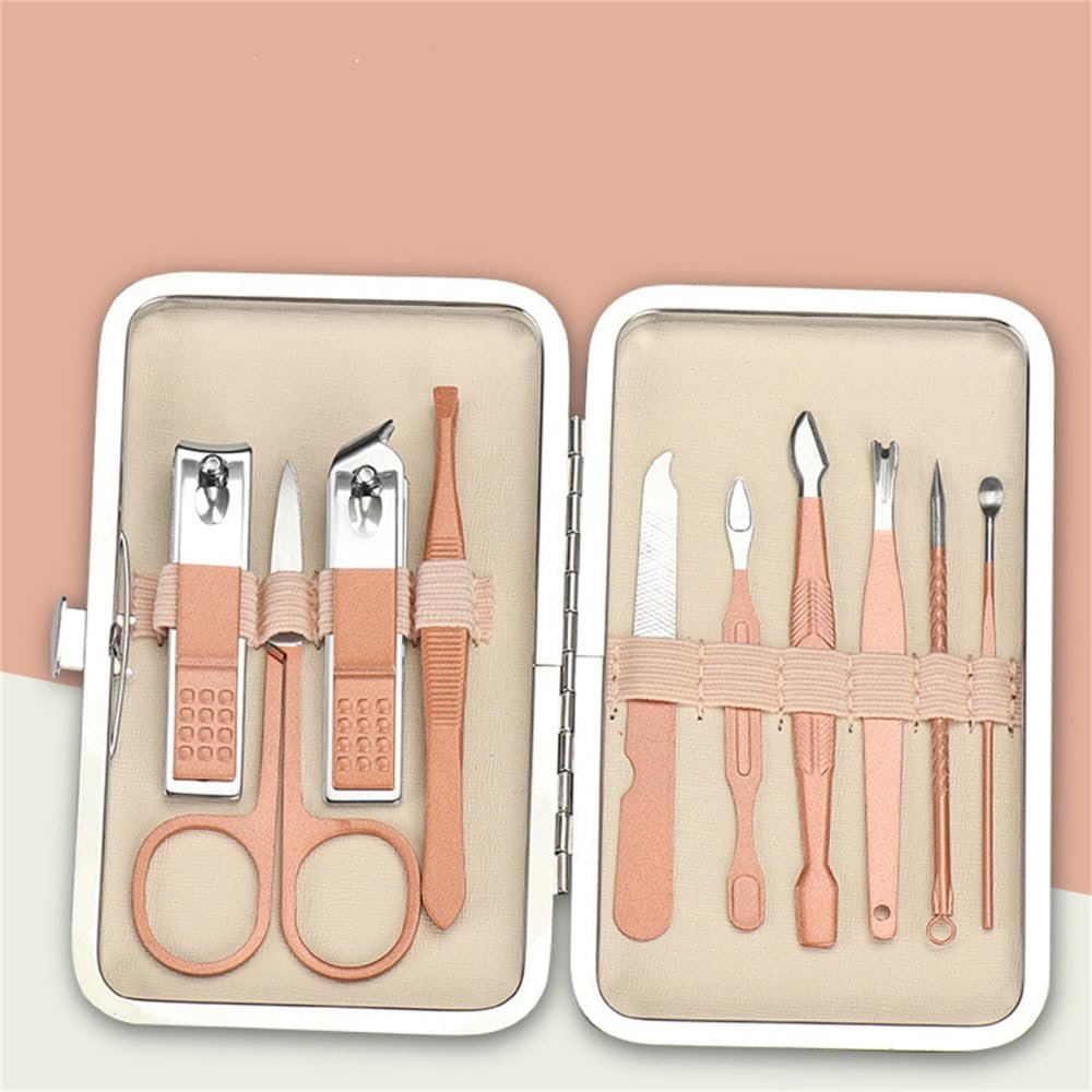 7/8/10/16/18pcs Nail Clipper Set Stainless Steel Manicure Tool Ear Pick Dead Skin Scissors Beauty Tools Set,10pcs