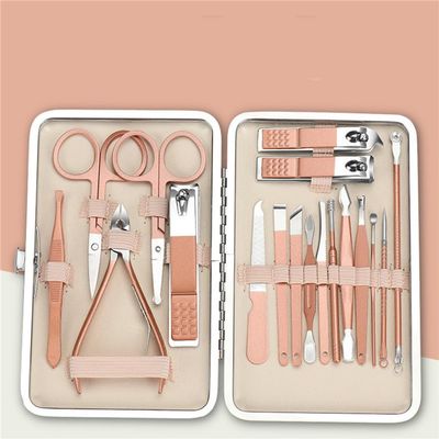 7/8/10/16/18pcs Nail Clipper Set Stainless Steel Manicure Tool Ear Pick Dead Skin Scissors Beauty Tools Set,18PCS3