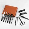 7/12Pcs Manicure Beauty Set Nail Clipper Nail Scissors Eyebrow Scissors File Double Pick Tweezers Household Tools,7Pcs,Pink view 2