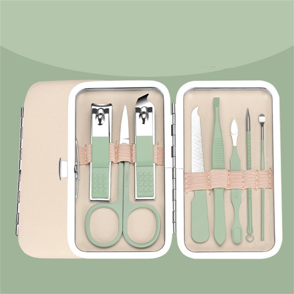 7/8/10/16/18pcs Nail Clipper Set Stainless Steel Manicure Tool Ear Pick Dead Skin Scissors Beauty Tools Set,8pcs3