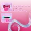 12 Pieces Hair Clips for Girls, Bow Curly Pink Gradient Hair Extensions for Kids, Little Girl Hair Clips Accessories for Ponytails Princess Dress Up view 4