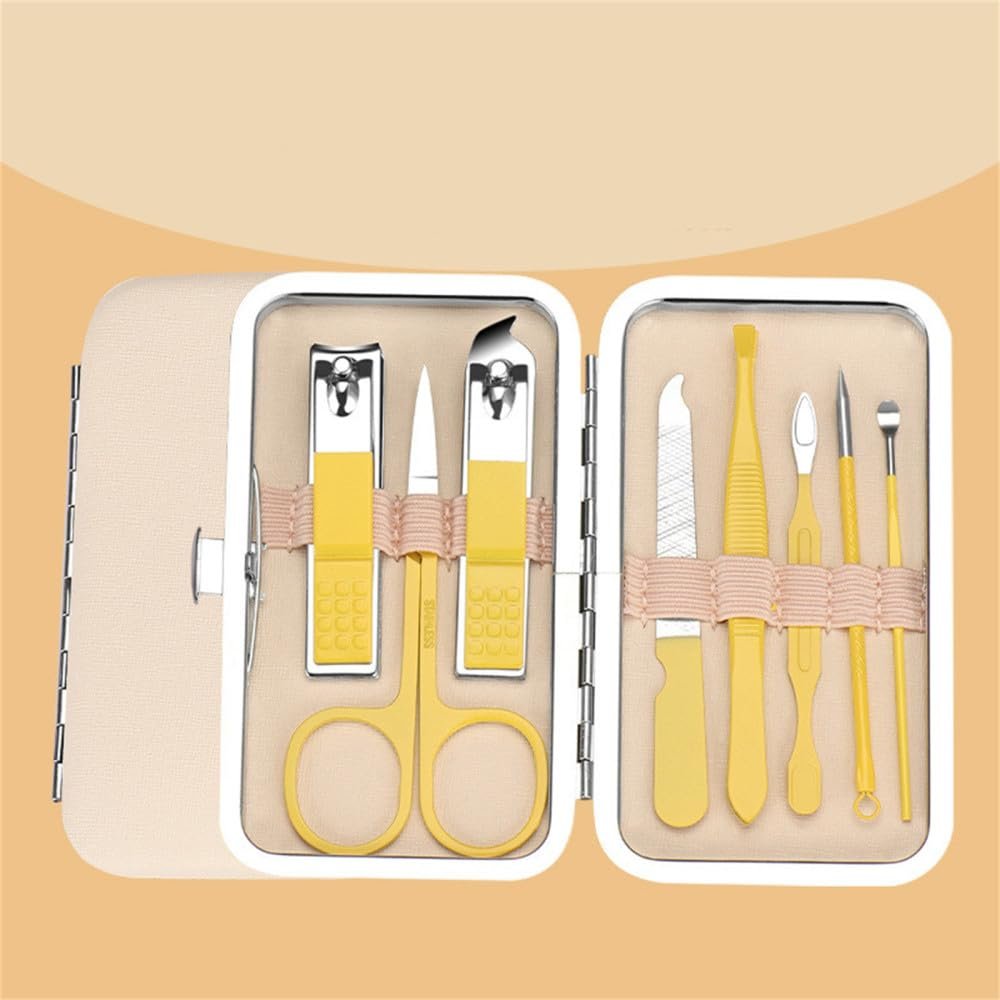 7/8/10/16/18pcs Nail Clipper Set Stainless Steel Manicure Tool Ear Pick Dead Skin Scissors Beauty Tools Set,8pcs5