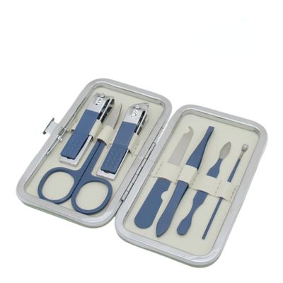 18pcs Stainless Steel Nail Clipper Tool Set Nail Pedicure Beauty Pliers Beauty Set,7pcs Blue