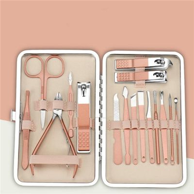 7/8/10/16/18pcs Nail Clipper Set Stainless Steel Manicure Tool Ear Pick Dead Skin Scissors Beauty Tools Set,16PCS
