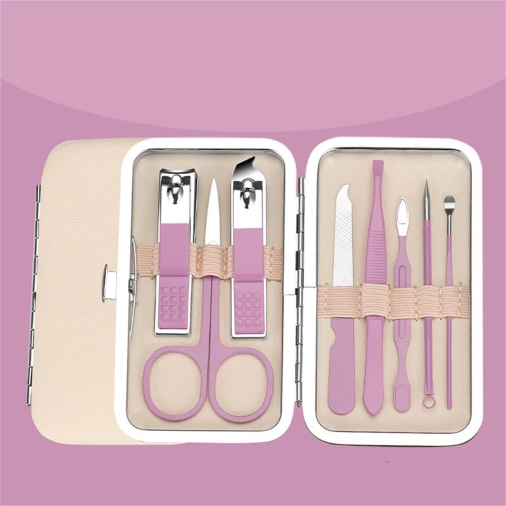 7/8/10/16/18pcs Nail Clipper Set Stainless Steel Manicure Tool Ear Pick Dead Skin Scissors Beauty Tools Set,8pcs4