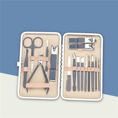 7/8/10/16/18pcs Nail Clipper Set Stainless Steel Manicure Tool Ear Pick Dead Skin Scissors Beauty Tools Set,16PCS3