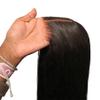 0.10mm Ultra-thin HD 13x4 Full Frontal Sliky Straight Human Hair Wig Invisible Transparent SKINLIKE Real HD Lace Only Brazilian Remy Human Hair Wig Pre-Plucked Clean Hairline Bleached Knots 26" view 4