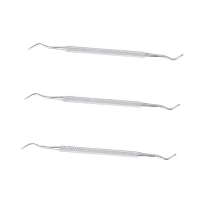 FOMIYES 3pcs Cuticle Spoon Pusher Remover Tool Stainless Steel Nail Cleaner for Men Women Dual- Design for Cuticle Care Portable Manicure for Home Travel