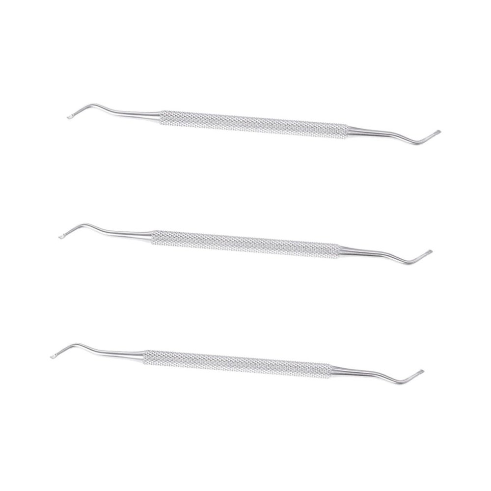 FOMIYES 3pcs Cuticle Spoon Pusher Remover Tool Stainless Steel Nail Cleaner for Men Women Dual- Design for Cuticle Care Portable Manicure for Home Travel