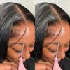 0.10mm Ultra-thin HD 13x4 Full Frontal Sliky Straight Human Hair Wig Invisible Transparent SKINLIKE Real HD Lace Only Brazilian Remy Human Hair Wig Pre-Plucked Clean Hairline Bleached Knots 14" view 2