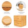 Bamboo Box with Makeup Remover Wipes, 50 XL Disposable Towels, Wash Cloths for Face and Body, Double-drawer Container for Face Towelettes view 4