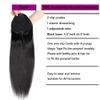 Kiss darling LASHES Straight Human Hair Drawstring Ponytail Extension 30inch Brazilian Virgin Hair Ponytail For Women Straight Ponytail Hairpiece with Clip in Binding Pony Tail 150grams #1B view 2