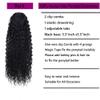 Kiss darling LASHES 24 Inches Curly Ponytails Human Hair Drawstring Ponytail Extension Jerry Curly Clip in Pony Tail Hair Extensions Hair Pieces for Women 150grams Natural Black 1b view 3