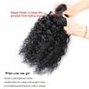 Kiss darling LASHES Ponytail Extension Human Hair Water Wave Ponytail with Magic Paste Warp Around Wet & Wavy Curly Remy Hair Clip in Ponytail for Women 26inch 200g Natural Black 1b view 4