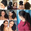 Kiss darling LASHES Kinky Curly Ponytail Hair Extension Magic Paste Human Hair Pony Tail Wrap Around Afro Kinky Curly Clip ins Ponytail Hairpiece for Women 30" inch 150grams view 2