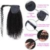 Kiss darling LASHES Kinky Curly Ponytail Hair Extension Magic Paste Human Hair Pony Tail Wrap Around Afro Kinky Curly Clip ins Ponytail Hairpiece for Women 30" inch 150grams view 4