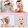 Riceshoot 36 Pcs Spa Headband Bulk Sleepover Party Favors Pink Bow Spa Party Supplies Flannel Fleece Elastic Soft Face Wash Headbands for Women(Pink) view 4