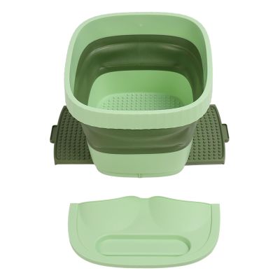Foot Bath Basin, Foldable Foot Soak Tub,Household Foldable Foot Bath Soak Tub, Travel Portable Foot Bath Basin for Soaking Feet (Green)