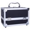 Ynredee Makeup Train Case,Makeup Cosmetic Case Organizer with Mirror,Portable Artist Storage Bag with Adjustable Dividers for Cosmetics Makeup Brushes Toiletry Jewelry Digital Accessories (Black) view 2