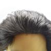 Toupee For Men French Lace Mens Toupee Real Human Hair Replacement System Soft Lace With Skin PU Hairpieces For Men Hair Prosthesis Units Patch Wigs 7"x9" #320 Dark Brown Mixed 20% Gray view 3