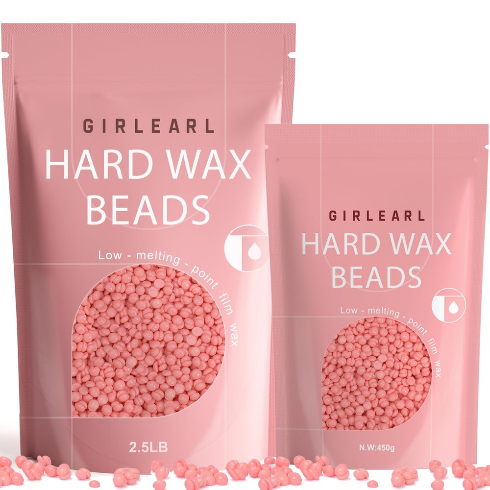 GIRLEARLE Rose Wax Beads for Hair Removal - 1lb + 2.5lb for Brazilian Bikini Waxing at Home