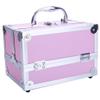 Ynredee Makeup Train Case,Makeup Cosmetic Case Organizer with Mirror,Portable Artist Storage Bag with Adjustable Dividers for Cosmetics Makeup Brushes Toiletry Jewelry Digital Accessories (Pink) view 2