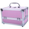 Ynredee Makeup Train Case,Makeup Cosmetic Case Organizer with Mirror,Portable Artist Storage Bag with Adjustable Dividers for Cosmetics Makeup Brushes Toiletry Jewelry Digital Accessories (Pink) view 3