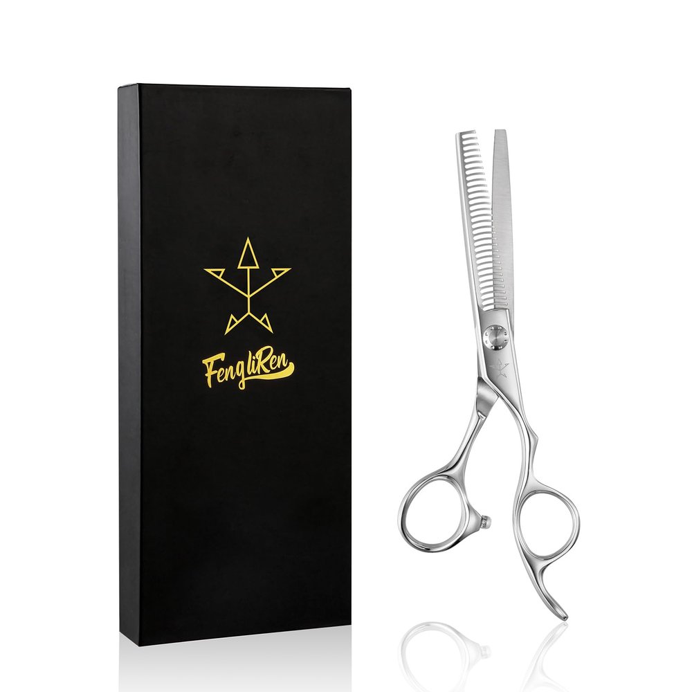 Fengliren High-end Professional Hair Thinning Scissors Hair Cutting Teeth Shears Barber Hairdressing Texturizing Scissor Extremely Very Sharp 6 Inch Stainless Steel Alloy For Men,Women,Salon & Home