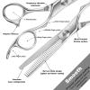 Fengliren High-end Professional Hair Thinning Scissors Hair Cutting Teeth Shears Barber Hairdressing Texturizing Scissor Extremely Very Sharp 6 Inch Stainless Steel Alloy For Men,Women,Salon & Home view 3